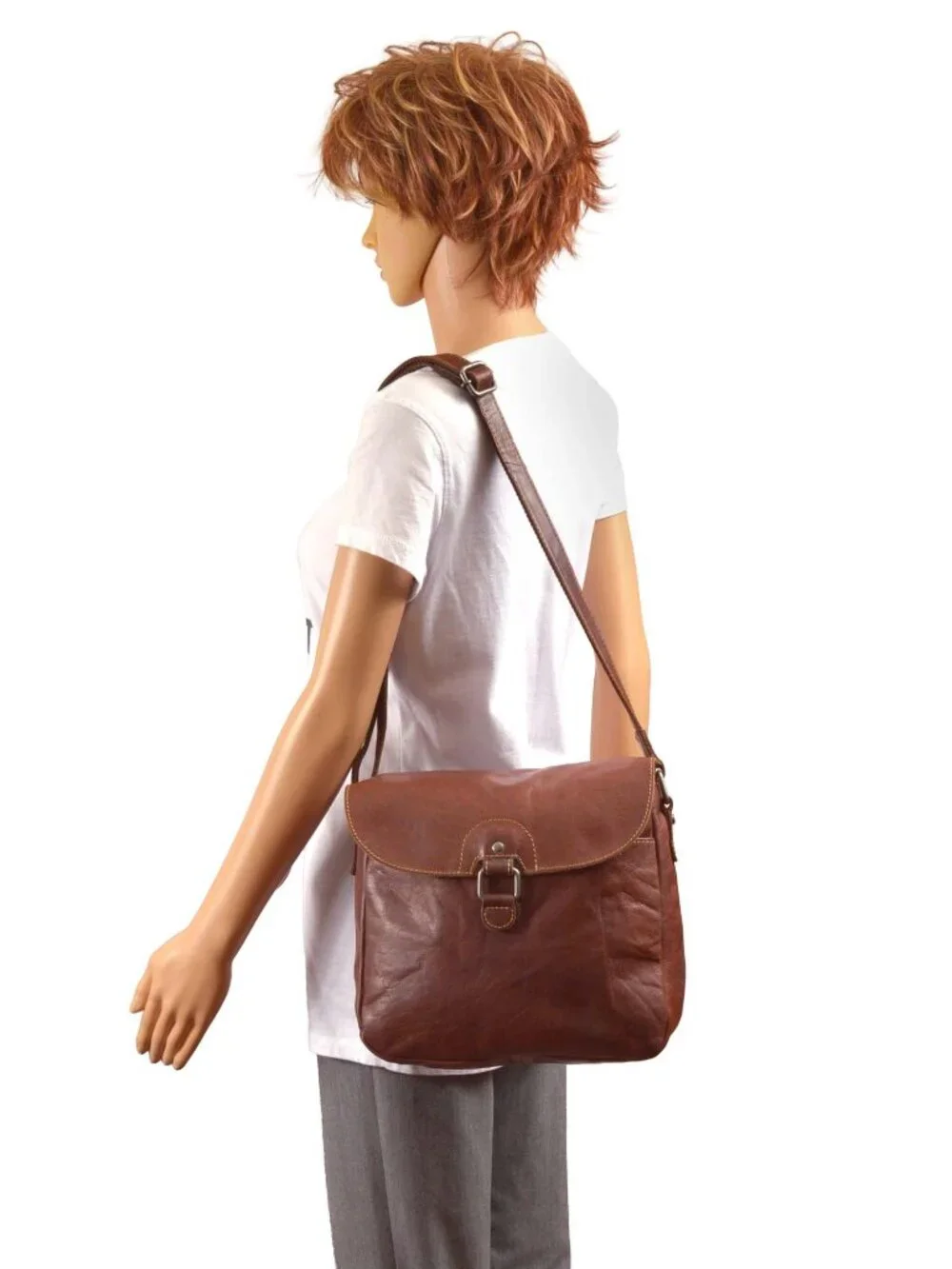 Jack Georges Leather Messenger Bag Nice!